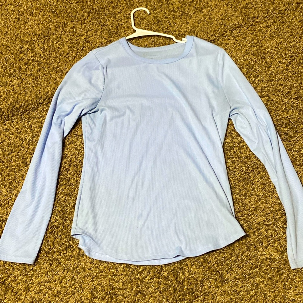 light blue long sleeve shirt